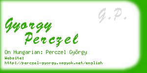 gyorgy perczel business card